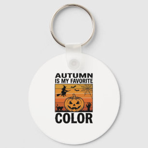 Llavero Otoño Es Mi Color Favorito Halloween Calabaza Desi