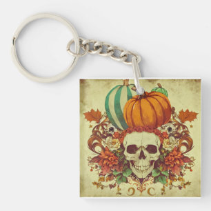 Llavero Otoño/Halloween/calabaza/esqueleto