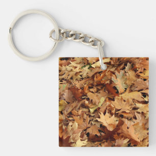 Llavero otoño, hojas secas