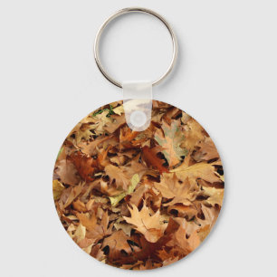 Llavero otoño, hojas secas