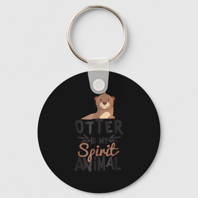 Llavero Otter es mi animal espiritual lindo| Otter Lover G (Anverso)