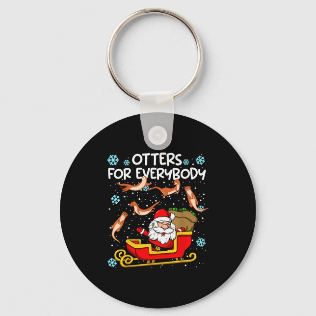 Llavero Otters For Everybody Santa Funny Christmas Otter  (Anverso)