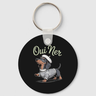 Llavero Oui Ner Dachshund Wiener Perro Humor francés Graci