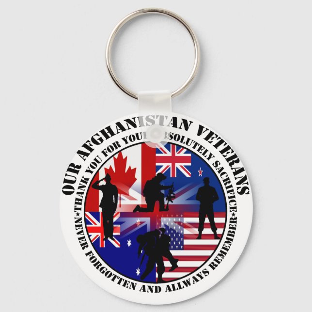 Llavero Our Afghanistan Veterans 5 Nations (Anverso)
