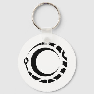 Llavero ouroboros and moon