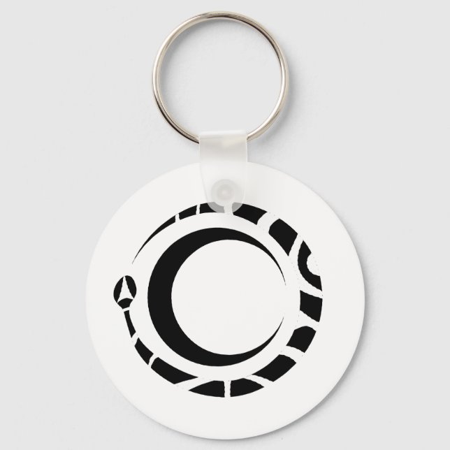 Llavero ouroboros and moon (Anverso)