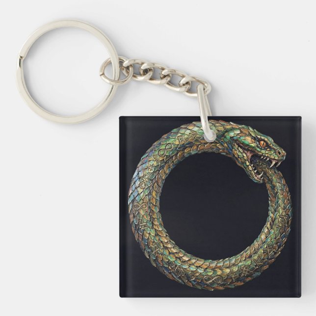 Llavero Ouroboros — Póster Rúnico del Símbolo de la Serpie (Frente)