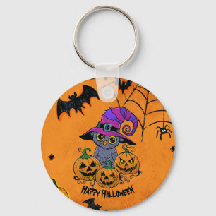 Llavero Oveja de Halloween, calabazas y murciélagos clásic