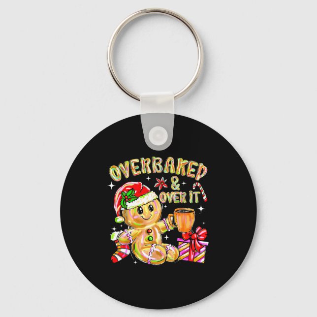 Llavero Overbaked And Over It Xmas Cookies Baking Gingerbr (Anverso)