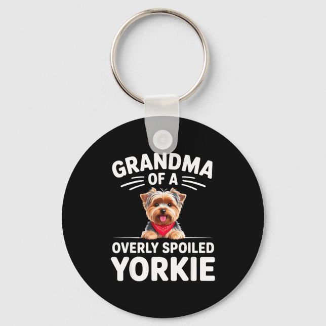 Llavero Overly Siled Yorkie Grandma Design  (Anverso)