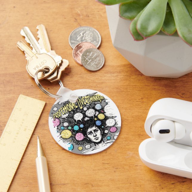 Llavero overthinker funny design (Escritorio )