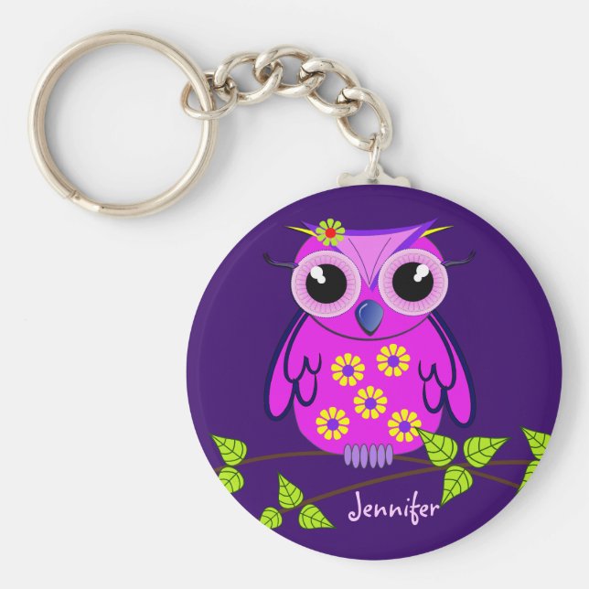 Llavero Owl keychain with Name (Frente)