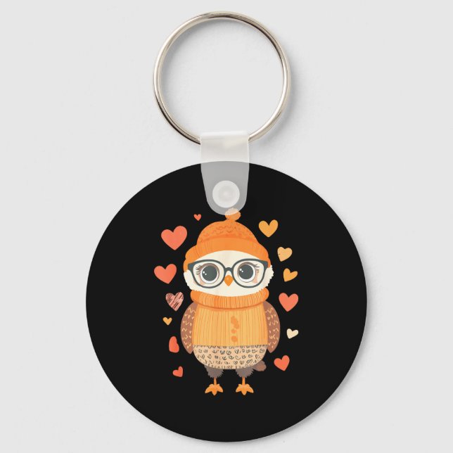 Llavero Owl Lover Heart Girls Valentine’s Day Women Owl  (Anverso)