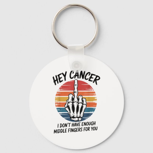 Llavero Oye Cáncer No Tengo Suficientes Dedos Medianos Par (Anverso)