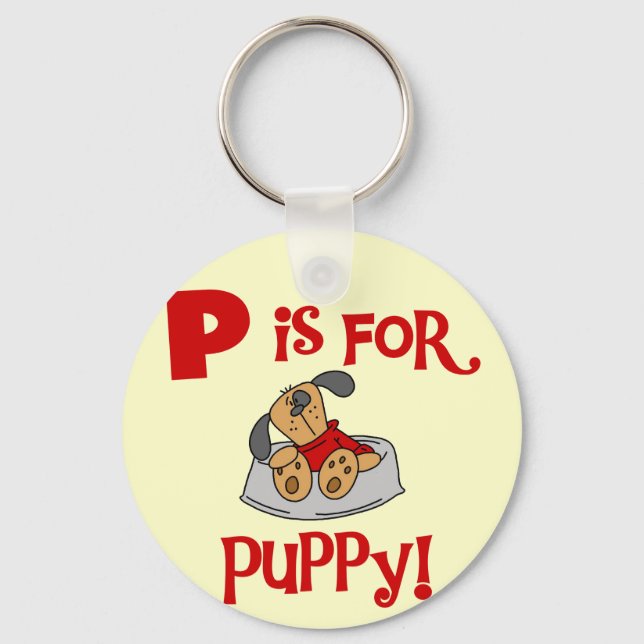 Llavero P está para las camisetas y los regalos del perrit (Anverso)
