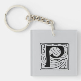 Llavero P Monogramm schwarz