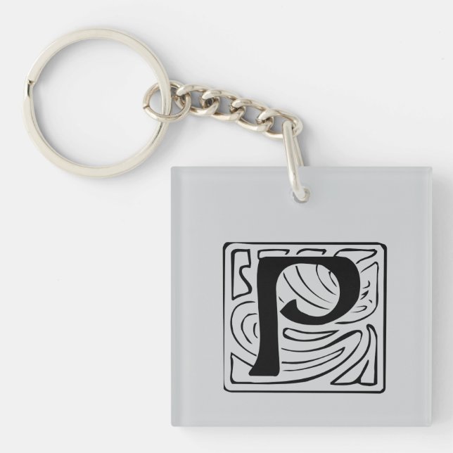 Llavero P Monogramm schwarz (Frente)