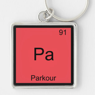 Llavero Pa - Parkour Gracioso Símbolo de elemento de quí