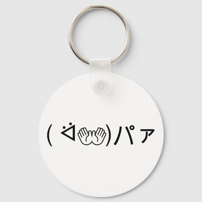 Llavero Paa Emoticon ( ᐛ 👐)パ Bromeando con el Kaomoji jap (Anverso)