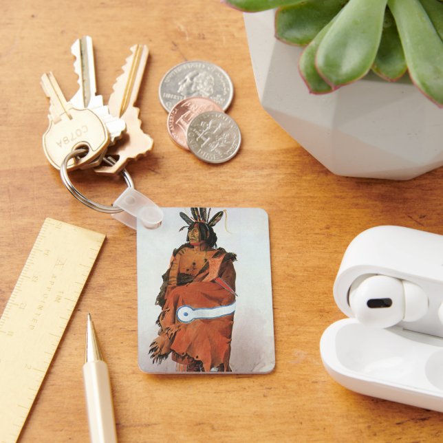 Llavero Pachtuwa-Chta, retrato de guerrero arikara de Bodm (Escritorio )