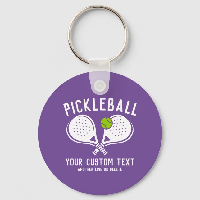 Llavero Paddle & Ball del equipo de personalizado Pickleba (Anverso)