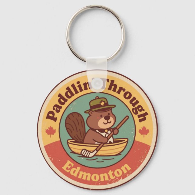 Llavero Paddlin 'a través del arte de Edmonton (Anverso)