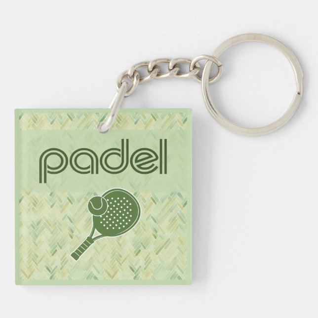 Llavero Padel Key Chain – Spanish Tile Vibes Matcha Green (Atrás)