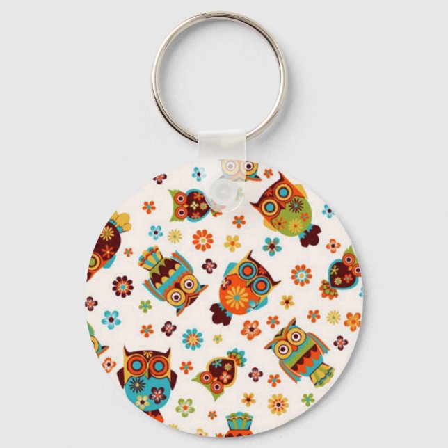 Llavero padrão com mochos e flores (Anverso)
