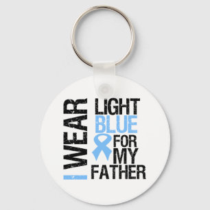 Llavero Padre azul claro de la cinta del cáncer de