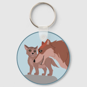 Llavero Padre Wolf y Pup