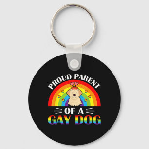 Llavero Padres De Un Perro Gay Orgullo Arcoíris Lgbtq