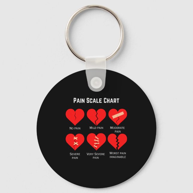 Llavero Pain Scale Chart Design For Funny Valentines Day  (Anverso)