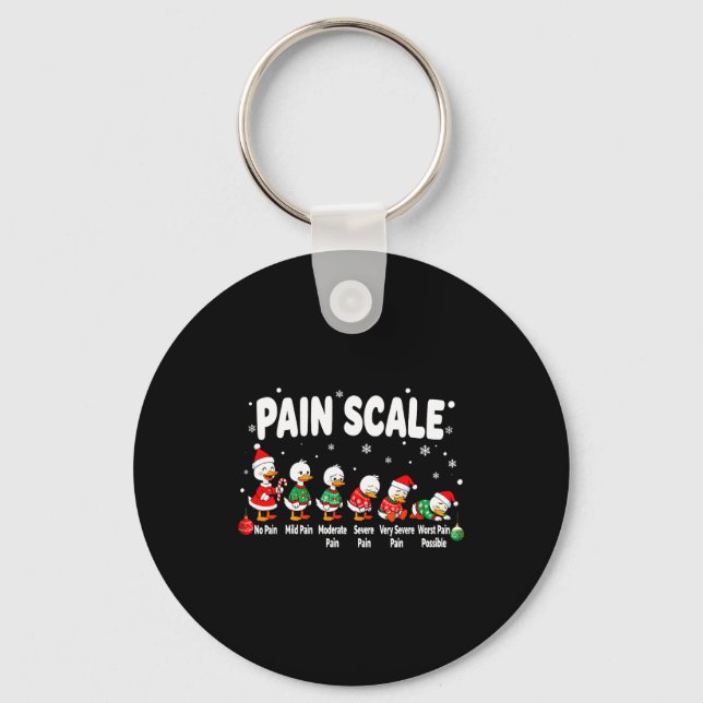 Llavero Pain Scale Cute Duck Christmas Nurse Triage Pain E (Anverso)