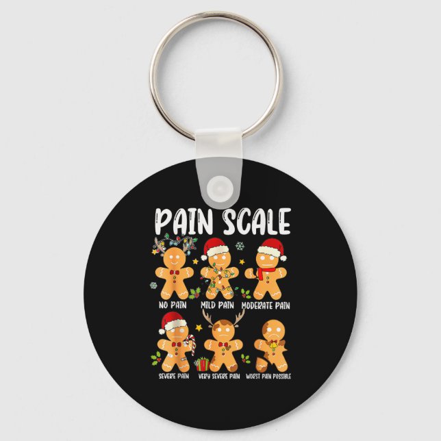 Llavero Pain Scale Gingerbread Trauma Nurse Christmas Nurs (Anverso)