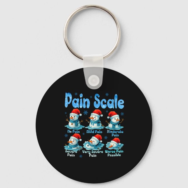 Llavero Pain Scale Snowman Healthcare Worker Pain Essment  (Anverso)