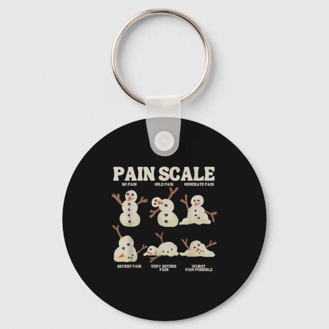Llavero Pain Scale Snowman Nurse Christmas Xmas Snow Pajam (Anverso)