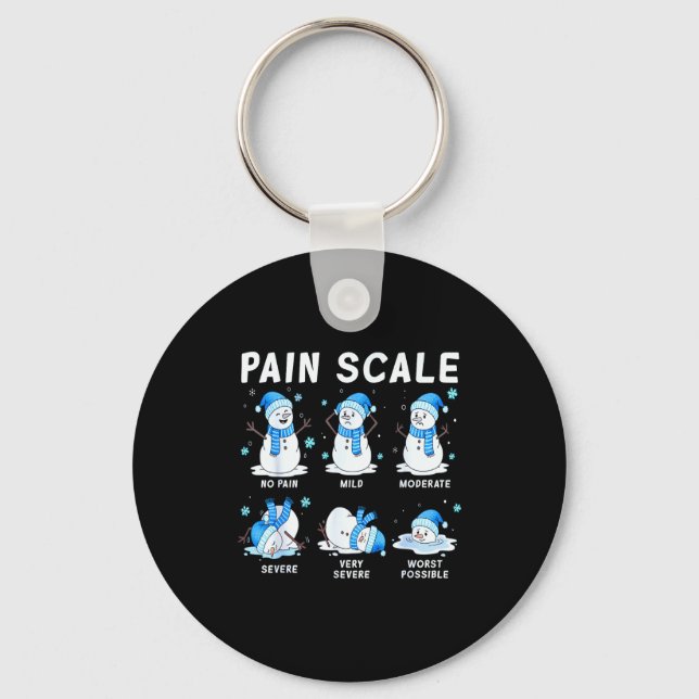 Llavero Pain Scale Snowman Nurse Christmas Xmas Snow Pajam (Anverso)