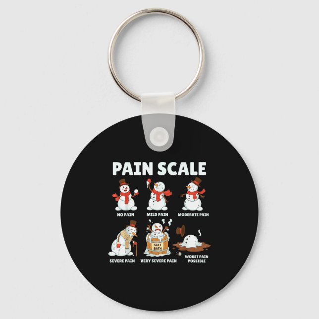 Llavero Pain Scale Snowman Xmas Funny Nurse Christmas Icu  (Anverso)