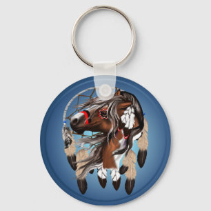 Llavero Paint Horse Dreamcatcher Keychain