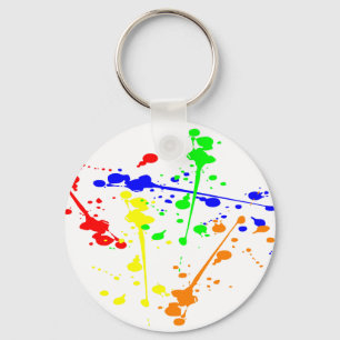 Llavero Paint splash abstract art colorido