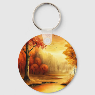 Llavero Paintaje paisajístico de otoño-87546