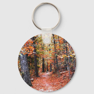 Llavero Painted Forest Autumn Trail Watercolor Gifts