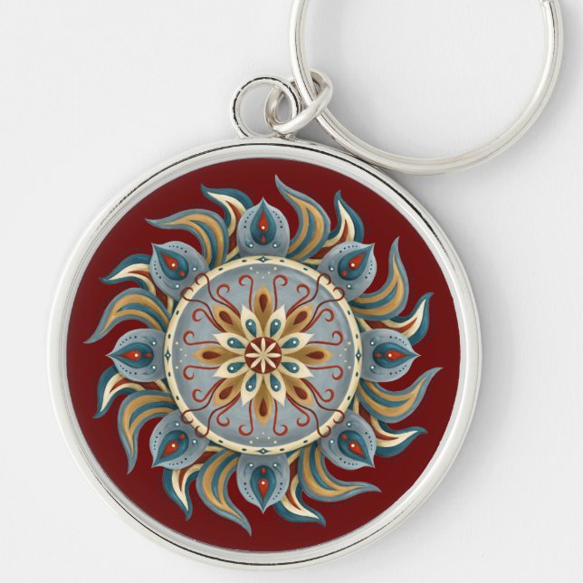 Llavero Painterly Mandala (Frente)