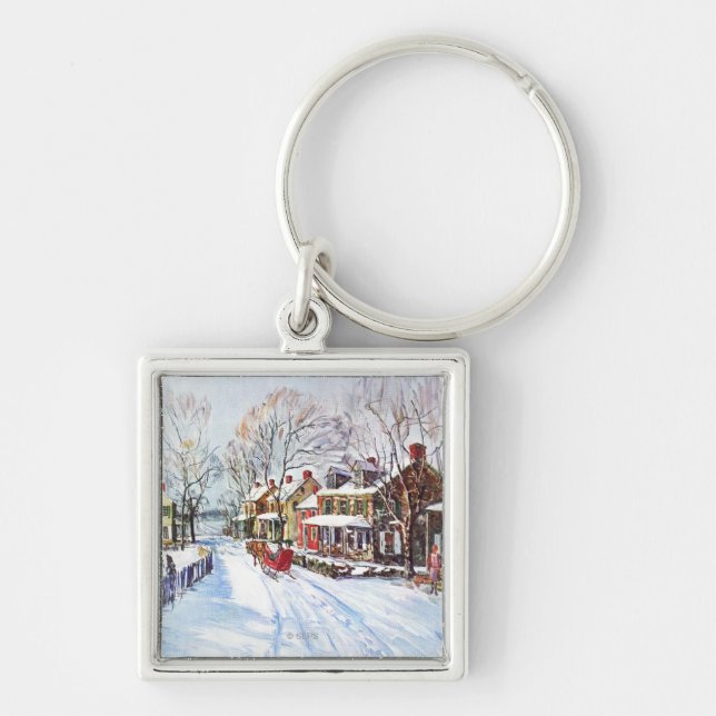 Llavero País de las maravillas del invierno (Frente)