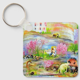 Llavero Paisaje acuarela