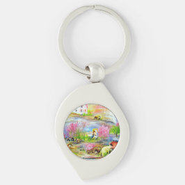 Llavero Paisaje acuarela