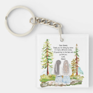Llavero Paisaje acuático con mensaje de Personalizado de 2