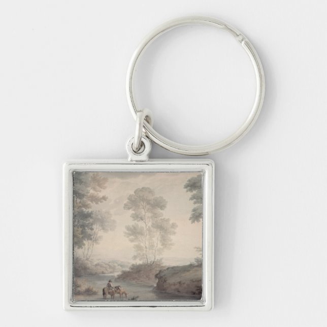 Llavero Paisaje con agua del río y de los caballos (Frente)