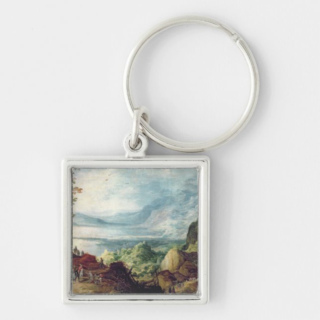 Llavero Paisaje con el mar y las montañas (aceite en lona) (Frente)