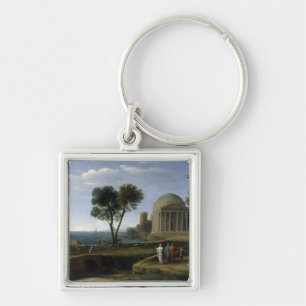 Llavero Paisaje de Claude Lorrain con Aeneas en Delos